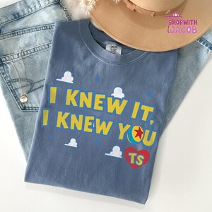 Vintage I Knew It I Knew You Shirt, TS and Toy Story 5 Friendship Shirt, Woody Buzz Lightyear Tee, Disneyland Toy Story Family Matching Tee afbeelding 5