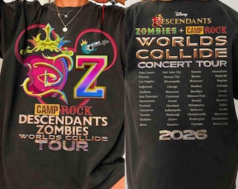 Disneyland Descendants Zombies Camp Rock Worlds Collide Concert Tour Shirt, Disneyland Channel Music Festival 2026 Shirt, Malachi Barton