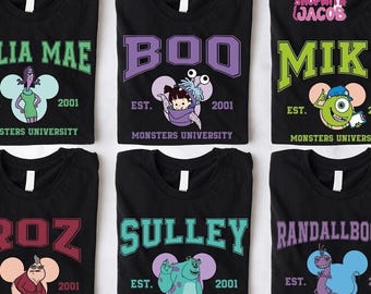 Retro Monsters University Character Shirt, Disneyland Family Trip Tee, Monster Boy Shirt, Pixar Movie Shirt, Best Friends Shirt, Mike Boo