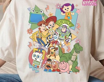 Retro Toy Story 5 You've Got A Friend In Me T-Shirt, Buzz Lightyear, Woody, Rex, Lilypad, Smarty Pants Tee, Disneyland Family Matching Tee