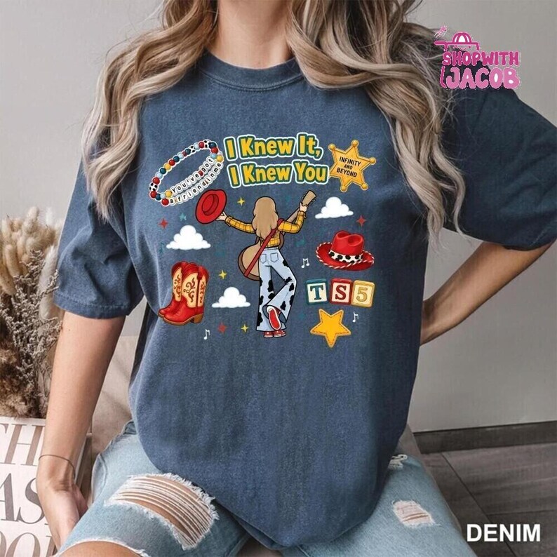 Chemise rétro Disneyland Pixar Toy Story 5 Je le savais, je te connaissais, chemise anniversaire Toy Story 5, Tay Story 5, chemise Jessie, chemise Woody image 3