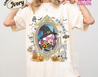 Super Mario Toadette Halloween Shirt, Toad Toadette Spooky Season Epic Universe,Trick or Treat Mario Peach Yoshi Toadette Family Group Shirt