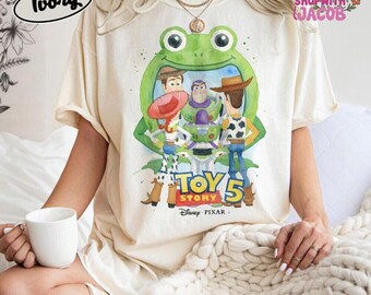 Retro Disneyland Toy Story 5 T-Shirt, Woody Buzz Lightyear Tee, Lilypad Toy Story Shirt, Disneyland Movie Tee, Disneyland Trip 2026 Shirt