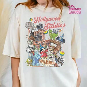 Comfort Colors Disneyland Hollywood Studios Shirt, Retro Mickey & Friends Hollywood Tower tee, Disneyland Toy Story Shirt,Starwars Shirt image 2