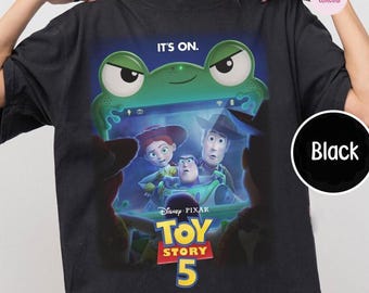 Disney Pixar Toy Story 5 Shirt, Woody Buzz Lightyear Lilypad Shirt, Lilypad Toy Story Comfort Colors Shirt, Disney Movie Characters Tee