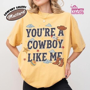 vintage chemise Toy Story 5, chemise Vous êtes un cow-boy comme moi, t-shirt Toy Story 5, t-shirt voyage vacances en famille Disneyland, chemise Disneyland Pixar Fest image 6