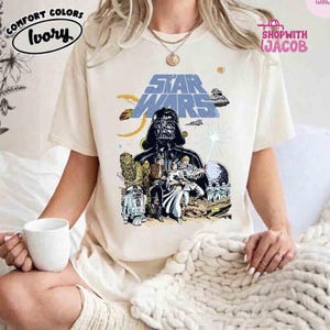 Comfort Colors Disneyland StarWars Shirt, Retro StarWars Comfort Colors Shirts, StarWars A New Hope Faded Shirts, Disneytrip Family Tees immagine 3