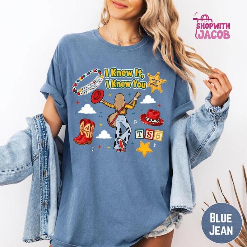 Disneyland Pixar Toy Story 5 I Knew It I Knew You Shirt, Toy Story 5 Birthday Shirt, Toy Story Were Turning 5, Jessie Shirt, Woody Shirt image 1