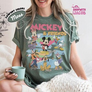 Vintage Mickey and Friends Shirt, Disneyland Characters Tee, Disneyland Magical Shirt, Mickey & Co Gift, Disneyland Family Vacation Trip Tee image 4
