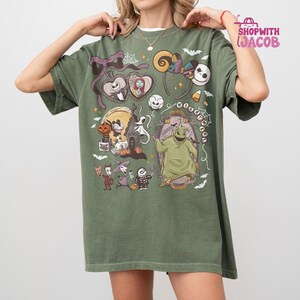 Retro Nightmare Before Christmas Shirt, Coquette Disneyland Halloween Shirt, Oogie Boogie Bash 2026 Tee, Jack Skellington Sally Shirt image 6