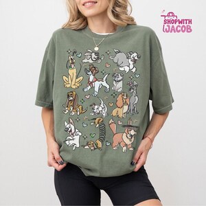 Comfort Colors Disneyland Dogs Shirt, Vintage Disneyland Dog Shirt, Lady and the Tramp Shirt, Cute Dog Gift, Disneyland Family Trip 2026 Tee image 5