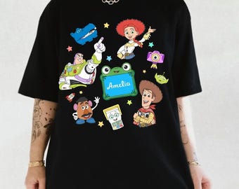 Personalized Toy Story 5 Movie Shirt, Lilypad Buzz Lightyear Woody Jessie, Toy Story Land, You've Got a Friend In Me Disneytrip Vacation Tee