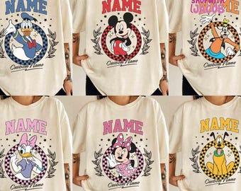 Personalized Disneyland Characters Shirt, Disneyland Family Matching Trip Shirt, Walt Disneyworld Shirt, Mickey and Friends Shirt