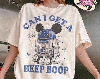 Retro Disneyland Starwars R2-D2 Can I Get a Beep Boop Comfort Colors Shirt, 50th Birthday Starwars, Starwars Droid Tee, Galaxy Edge's Trip