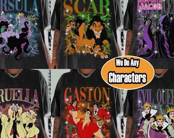Disneyland Villains Characters Bootleg Retro Shirt, Evil Queen Hades Scar Maleficent, Good To Be Bad Tee, Disneyland Evil Friends 2026 Trip