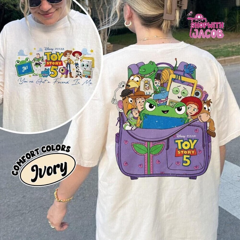 Disneyland Pixar Toy Story 5 Shirt, You've Got A Friend In Me Tee, Woody Etch Lenny Mr Spell Tee, Lilypad Tee, Disneyland Vacation 2026 image 1