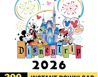 Disneytrip 2026 PNG, Mickey And Friends Magic Castle Png, Family Vacation 2026, Mickey And Co 2026, Family Matching Trip, Digital Download