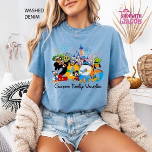 Personalized Disneyland Family Trip 2026 Shirt, Mickey And Friends 2026, Disneyland T-shirt, Custom Disneyland Tee, Disneyland Matching Tee image 3