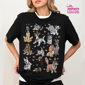 Comfort Colors Disneyland Dogs Shirt, Vintage Disneyland Dog Shirt, Lady and the Tramp Shirt, Cute Dog Gift, Disneyland Family Trip 2026 Tee image 3