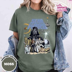 Comfort Colors Disneyland StarWars Shirt, Retro StarWars Comfort Colors Shirts, StarWars A New Hope Faded Shirts, Disneytrip Family Tees immagine 2