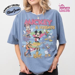 Vintage Mickey and Friends Shirt, Disneyland Characters Tee, Disneyland Magical Shirt, Mickey & Co Gift, Disneyland Family Vacation Trip Tee image 7