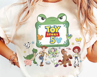 Disneyworld Pixar Toy Story 5 Shirt, Comfort Color Toy Story Land Family Matching Vacation Tee, Woody Buzz Lightyear Jessie Aliens Rex