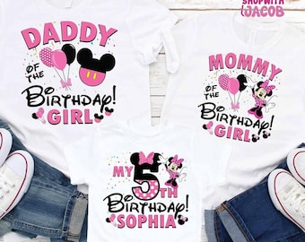 Personalized Minnie Mouse Birthday Shirt, Disneyland Family Matching Shirt, Birthday Gift For Girls, Disneyland Shirt