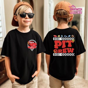 Personalized Disneyland Cars Pit Crew Shirt, McQueen Mater Birthday T-Shirt, Family Birthday Matching Shirt, Racing Cars Squad Shirt image 4