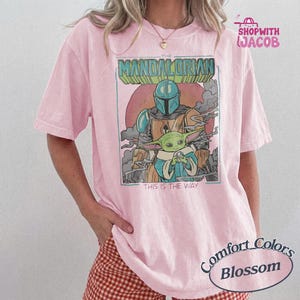 Comfort Colors Vintage Starwars This Is The Way Shirt, The Mandalorian T-shirt , Baby Yoda Shirt, Grogu Starwars Unisex Tshirt image 3