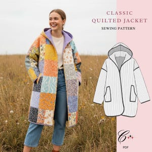 Naaipatroon quiltjas Siena | Geschikt voor beginners, XXS-4XL (directe download)