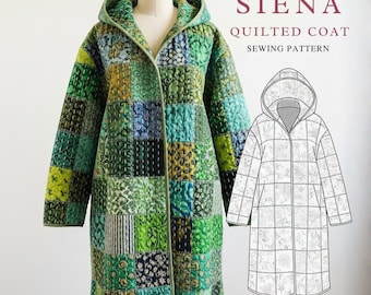 Cartamodello per trapunta Siena / Adatto ai principianti, XXS-4XL (download immediato)