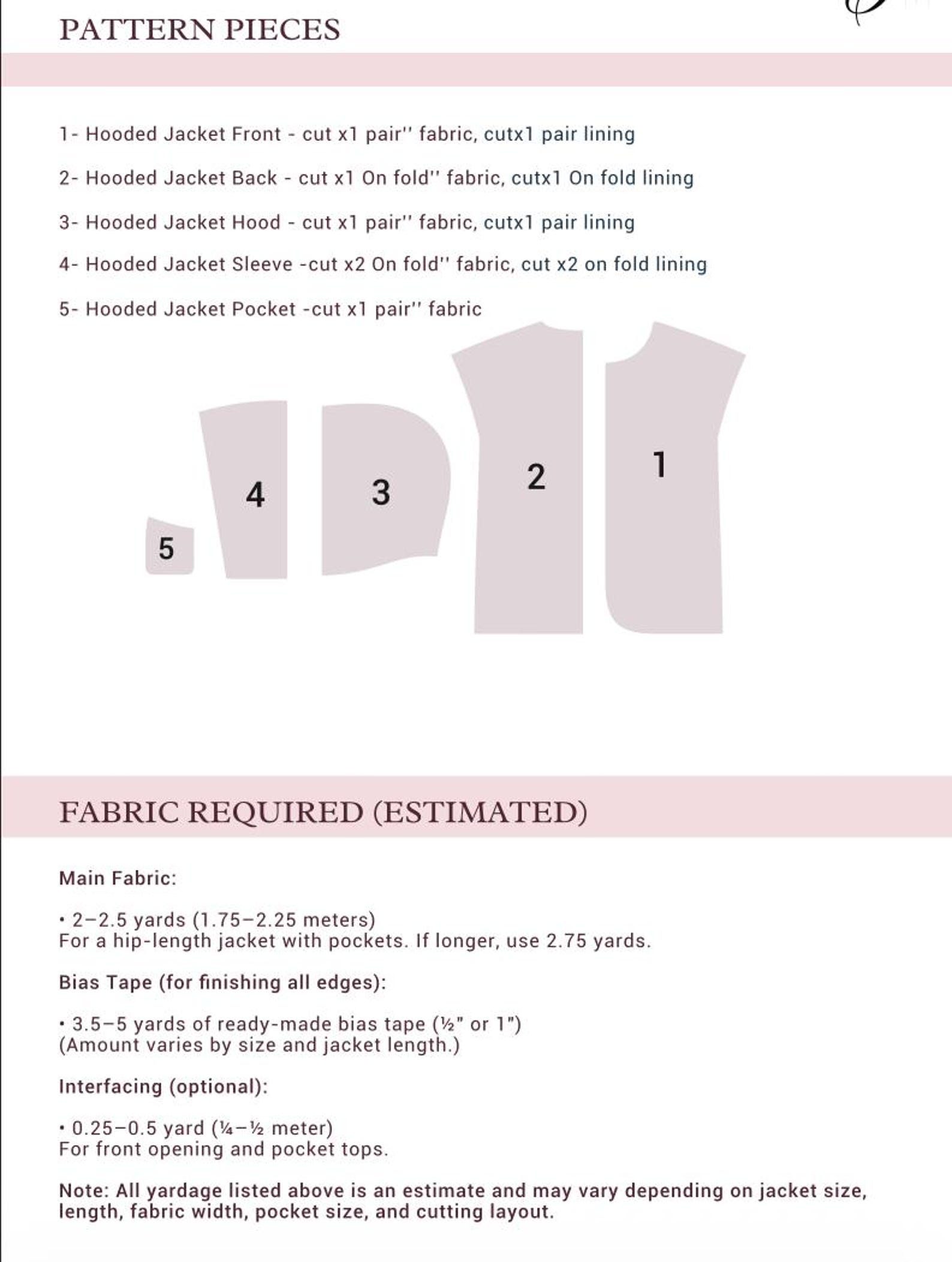 Hooded Quilted Jacket Sewing Pattern | Beginner Friendly | Sizes XXS ...