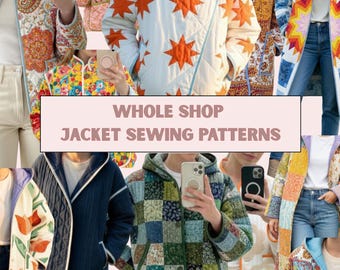 Whole Shop LU2COH Sewing Patterns, Bundle Set | Beginner Friendly, Sizes XXS-5XL (Instant Download)