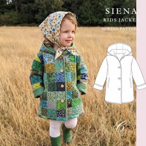 Siena KIDS Quilt Coat Sewing Pattern | Coat Pattern, Toddlers Pattern Beginner-Friendly, Sewing Pattern For Toddlers, Kids Jacket 6M-10Y