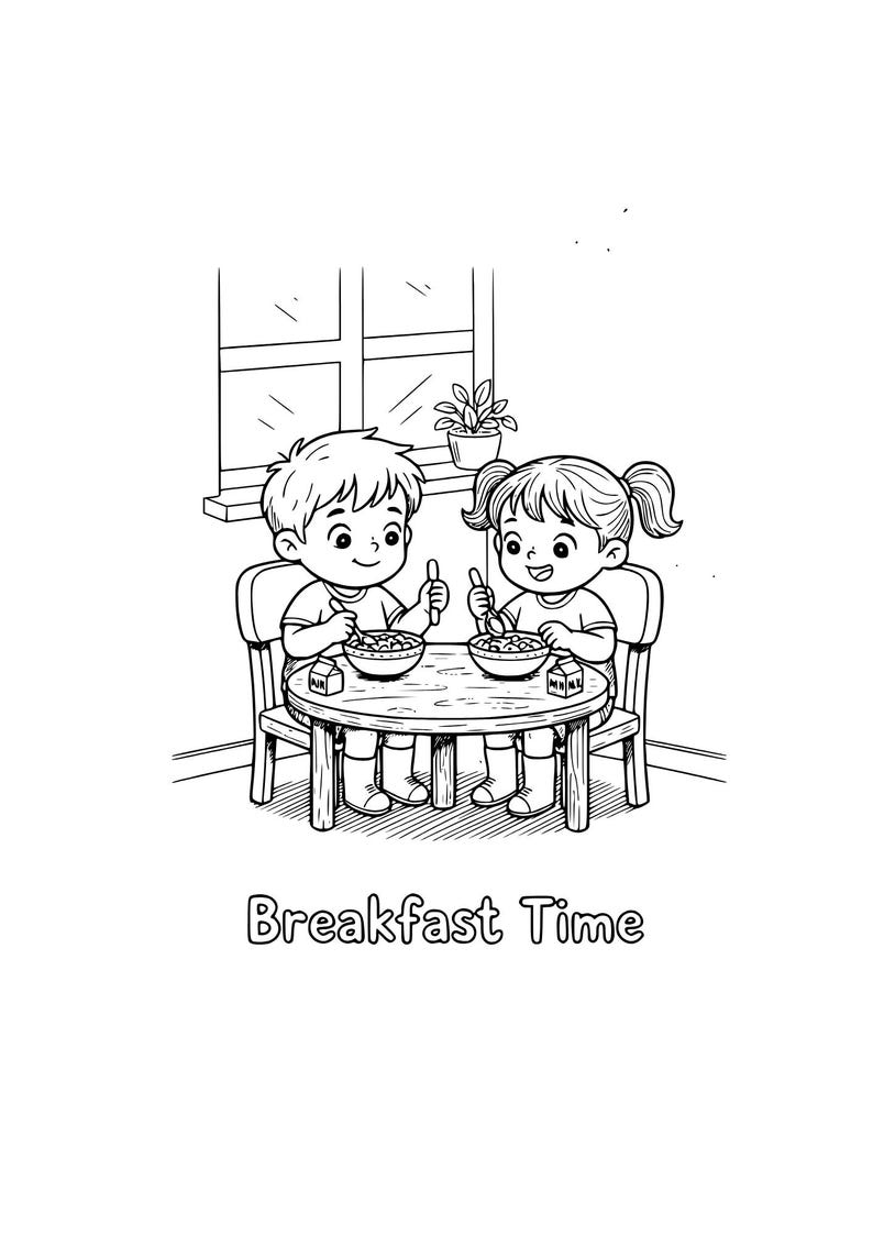My Little Daily Routine Coloring Book - Etsy