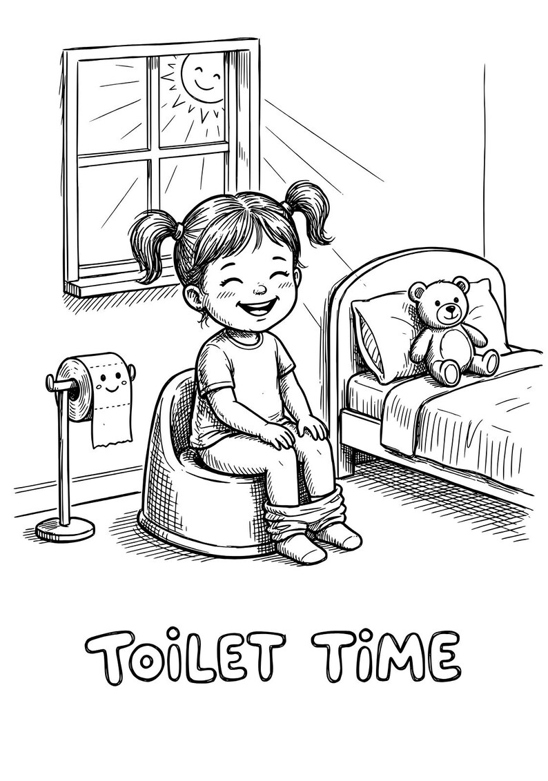 My Little Daily Routine Coloring Book - Etsy