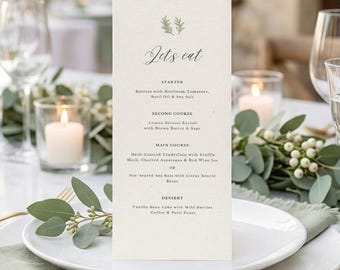 Tuscan Villa Menu Card • Editable Canva Template (Digital)