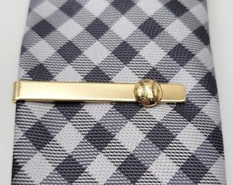 Alfiler de corbata de béisbol dorado, oro de 24 quilates, alfiler de corbata deportivo, equipo de béisbol, día del padre, regalo para hombres, boda, novio, padrino, hombre, pasador de corbata, moderno
