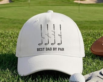 Personalized Best Dad By Par Cap, Custom Name Best Grandpa By Par Hat, Fathers Day Golf Gift, Golf Lover Gift For Him, Dad Birthday Gift