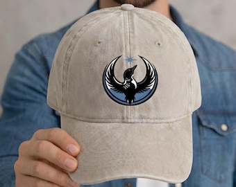 Minnesota Rebel Alliance Hat, MN State Bird Loon Resistance Cap, Vintage Starbird Loon Hat, MN Pride Political Dyed Hat, MN Souvenir Cap
