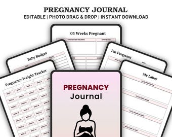 Pregnancy Journal | Expecting Mom Planner | Baby Bump Tracker | Prenatal Memory Book | Weekly Pregnancy Log