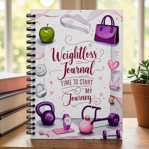 Weight Loss Journal | Fitness Habit Tracker, Goal Planner | Health Journey Journal