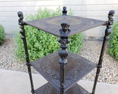 Cast Metal 3 Tier Plant Stand Cherubs Claw Feet Vintage French Tiered Stand Home Decor Ornate Garden Patio Decor Vintagesouthwest