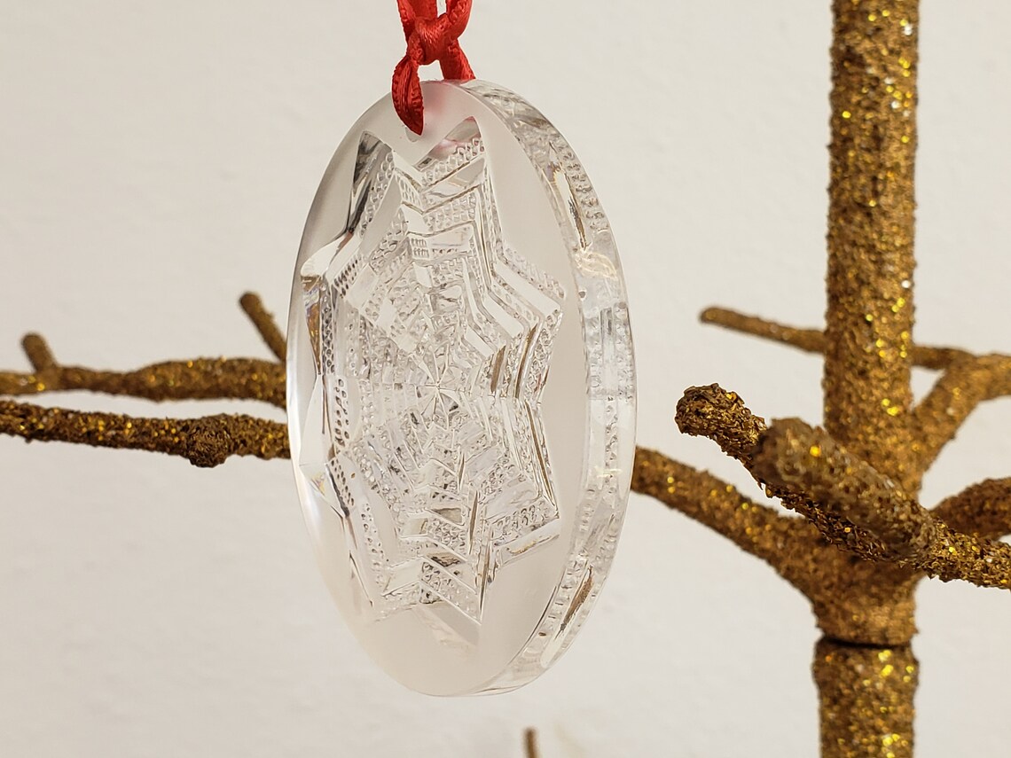 Lalique Ornament Astre Star Snowflake / Crystal Glass Etsy