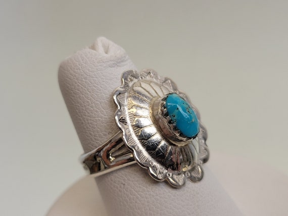 Minimalist Turquoise Ring Sz 6 1/2 ~ Native Ameri… - image 1