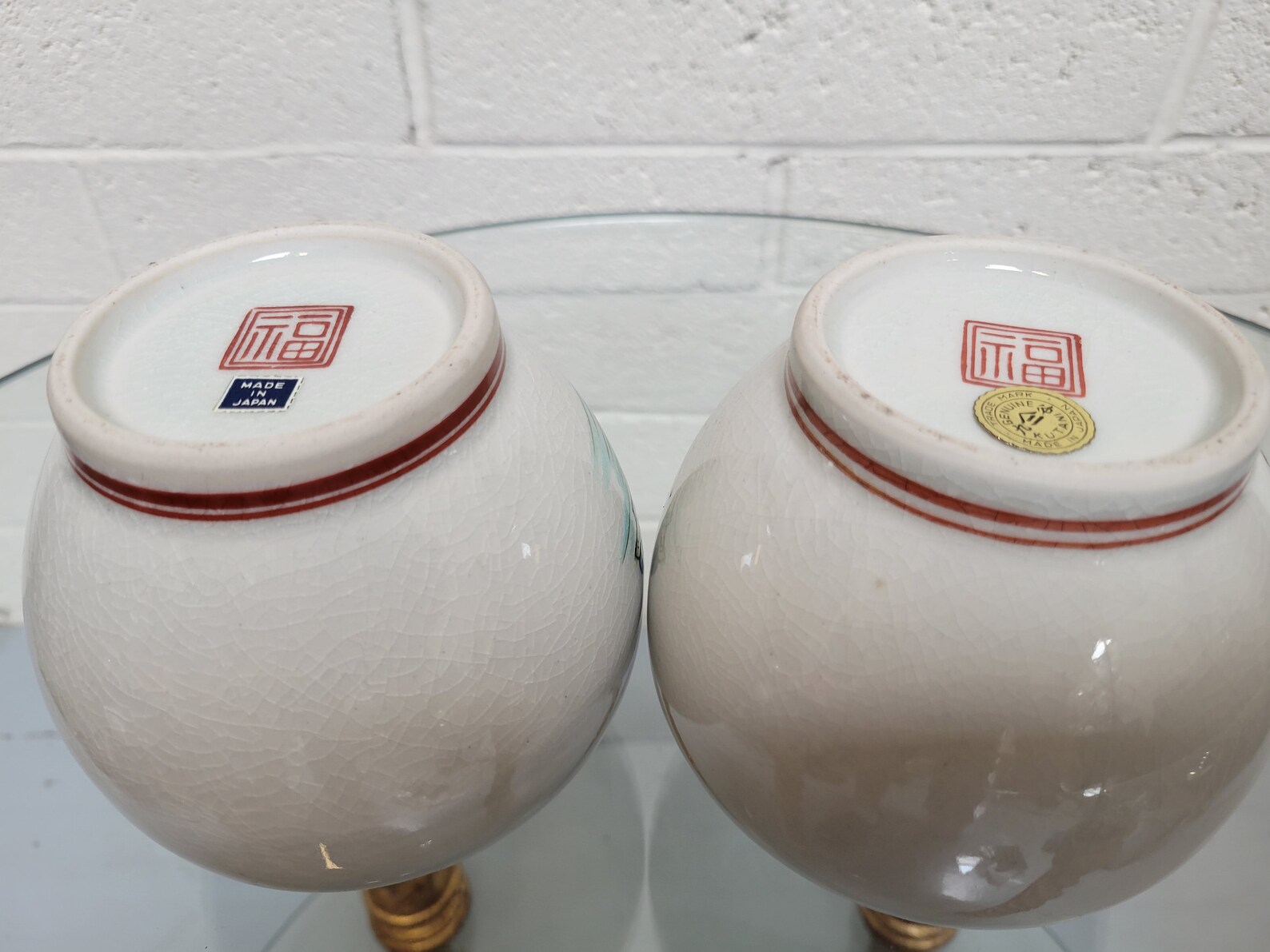 Kutani Vase Pair Genuine Kutani Made in Japan Bird Etsy