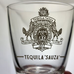 1970s Tequila Sauza Commemorative Glasses ~ Old Fashioned Rocks Glasses Set of 4 ~ Vintage Barware ~ Sauza 100 Años ~ VintageSouthwest
