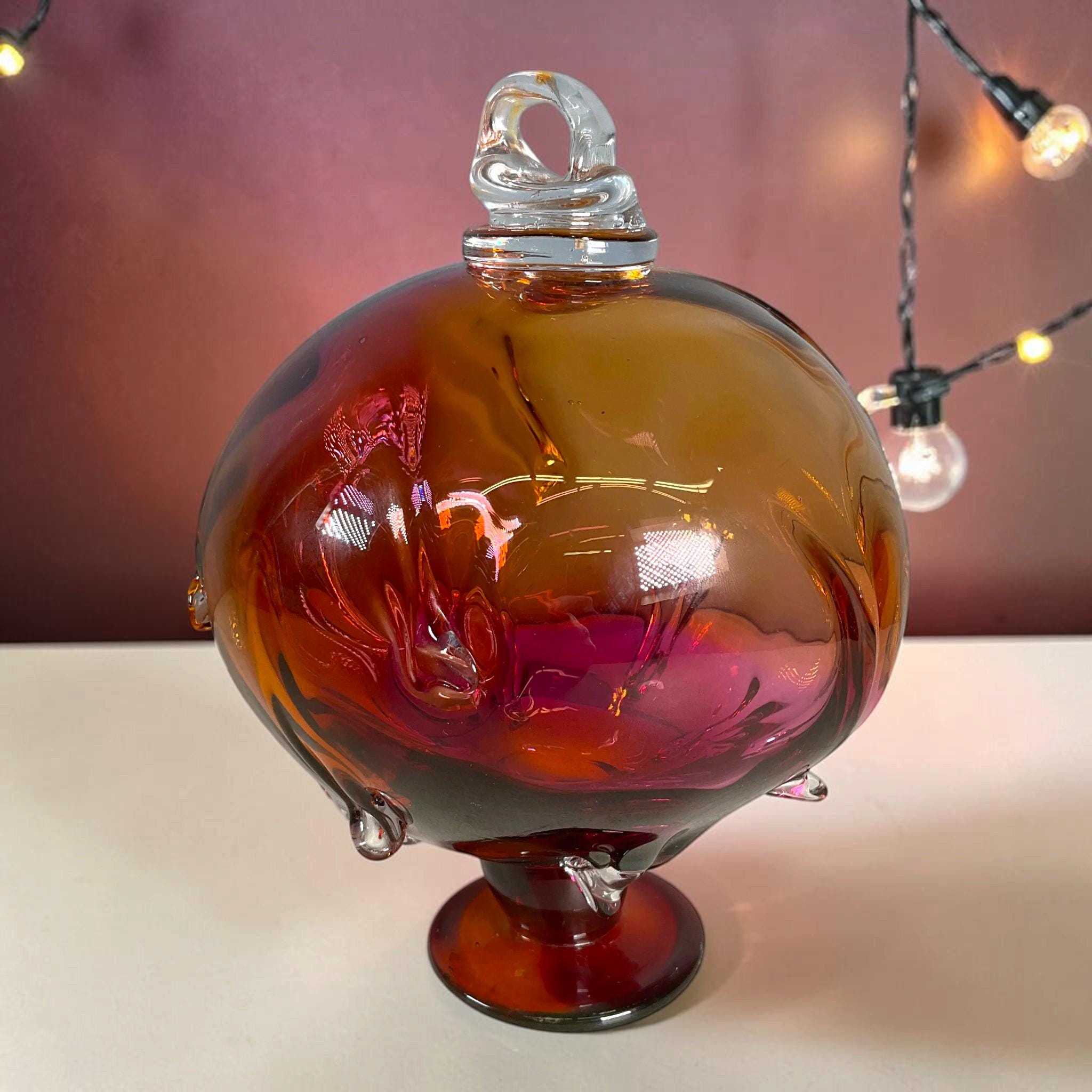 Mid Century Amber Glass - Etsy