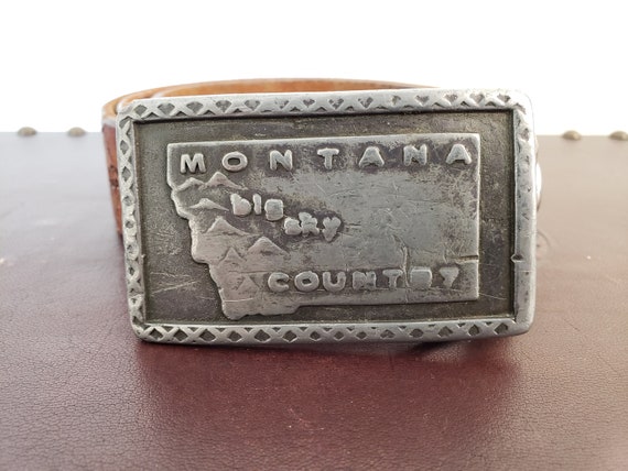 Montana Big Sky Country Belt Buckle Including Tool