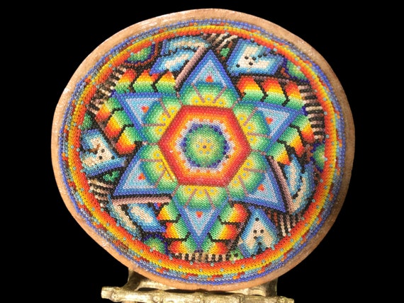 Huichol indian bead art outlet